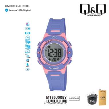 Q&Q QnQ QQ Original Jam Tangan Casual Fashion Digital Rubber - M185 M185J Water Resist 10 BAR M185J0