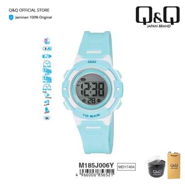 Q&Q QnQ QQ Original Jam Tangan Casual Fashion Digital Rubber - M185 M185J Water Resist 10 BAR M185J0