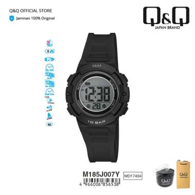 Q&Q QnQ QQ Original Jam Tangan Casual Fashion Digital Rubber - M185 M185J Water Resist 10 BAR M185J0