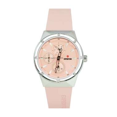 Jam Tangan Expedition Wanita E 6818 BF Original Soft Pink Silver
