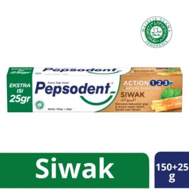 Pepsodent Action 123 Siwak 150 + 25gr putih