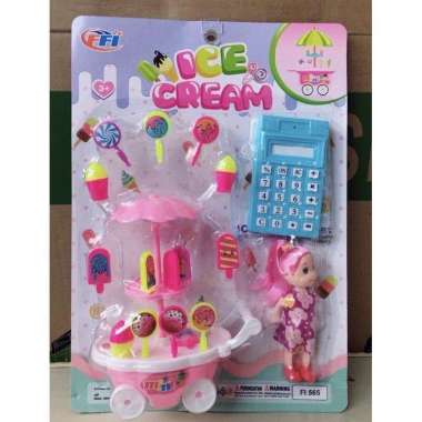 Mainan Gerobak Es Krim Mini plus Boneka dan Kalkulator FI 565