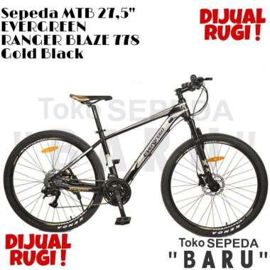 TB - Sepeda MTB EVERGREEN BLAZE 778 779 Ukuran 26 27,5 ALUMINIUM 778 Gold Black