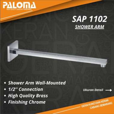 PALOMA SAP 1102 GANTUNGAN KEPALA RAIN SHOWER MANDI TEMBOK SHOWER ARM