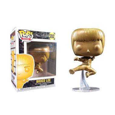 Funko Pop! Jet Kun Do Legend - Game of Death Bruce Lee Kicking Gold