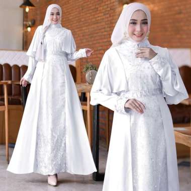 GAMIS  MIKAYLA Baju Muslim Wanita Jumbo Gamis Brukat Tile Remaja Dewasa Premium Fashion Gamis Kondan