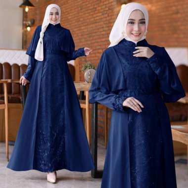 GAMIS  MIKAYLA Baju Muslim Wanita Jumbo Gamis Brukat Tile Remaja Dewasa Premium Fashion Gamis Kondan