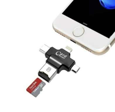 CARD READER OTG LIGHTNING IPHONE IPAD USB C ANDROID MICRO SD