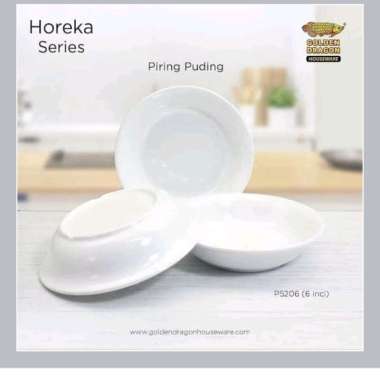 Piring Melamin Glossy Horeka Golden Dragon 6" Piring Puding Kue Roti Dessert Cake Snack Sushi Saji S