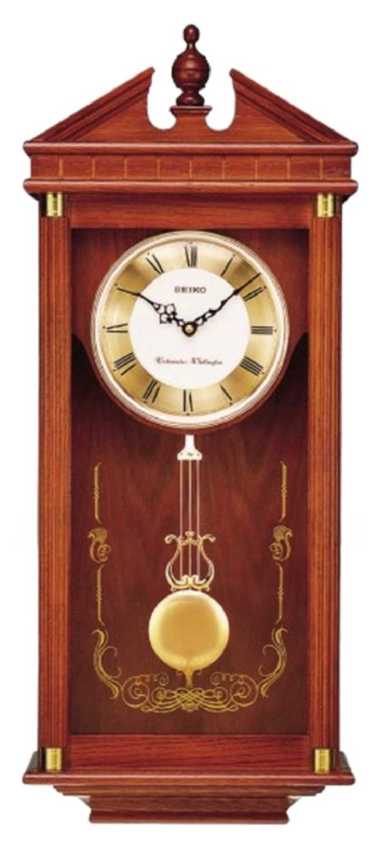 Jam Dinding SEIKO Wooden QXH107 QXH107B Brown Original