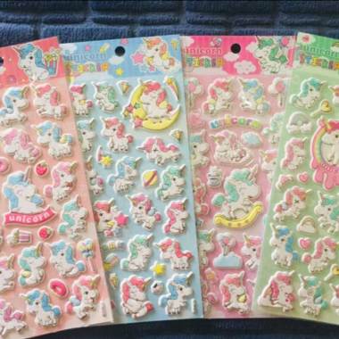 Oem Unicorn Kuda Pony Stiker Gambar Timbul Random