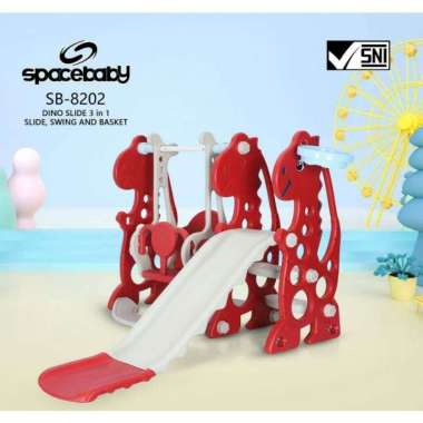 [TERMURAH BAMS✨] PEROSOTAN MAINAN SPACEBABY SB 8202 ANAK DAN AYUNAN SLIDE 3IN1 MODEL DINO SB8202 SB 