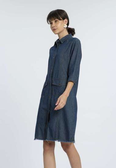 Minimal Daphne Dress S Blue