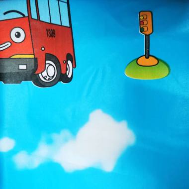 Wallpaper Sticker 5352 Motif Bus Tayo