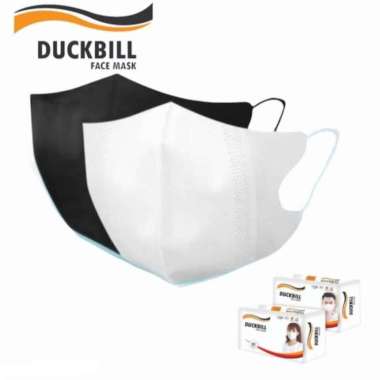 Masker Duckbill Dewasa Masker 3 Ply Duckbill Disposable Mask BNPB Hitam