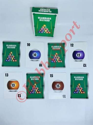 Kartu Billiard Boldam Biliar Bilyard Mainan Snooker Plastik Poker Pool