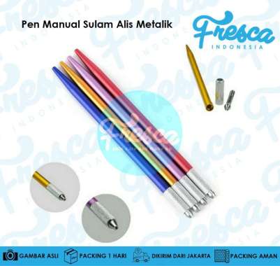 Metalic Pen Manual Sulam Alis Eyebrow Embodiery Pulpen Sulam Bibir Pulpen Sulam Latihan Murah Metali