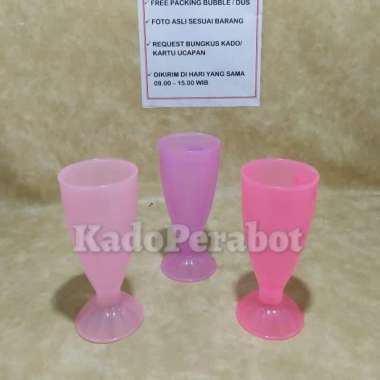 gelas jus plastik - gelas es tinggi plastik warna warni - gelas es teh