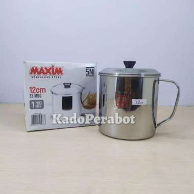 mug stainless maxim 12cm - cuntang stenlis tebal - gelas stenlis tebal