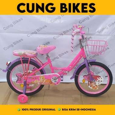 Sepeda Mazara lipat 16" Dan 18' MZ-2266 free helm Ungu - 16