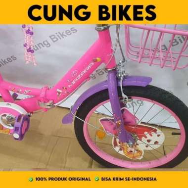 Sepeda Mazara lipat 16" Dan 18' MZ-2266 free helm Pink - 18