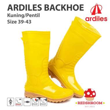Sepatu Boot Tinggi ARDILES BACKHOE KUNING - AR BOOTS - Sepatu Motor Tangguh 39