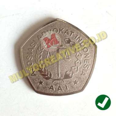 Bros Pin Asosiasi Advokat Indonesia - Pin Logo Pin Advokat Indonesia Mulyocreative Silver