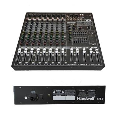 Hardwell XR 8 Audio Mixer HITAM