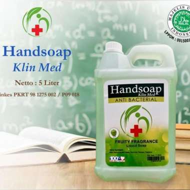 klin med handsoap sabun cuci tangan 5 liter apel