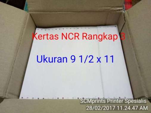 Kertas NCR Rangkap 3 untuk Invoice / Countinius Form / NCR Paper 3 Ply 1 Lembar Bagi 2