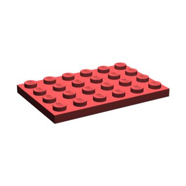 LEGO PARTS 6020122 - Plate 4x6 New Dark Red