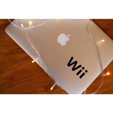 Grapinno Wii Logo Decal Sticker Laptop for Apple MacBook 13 Inch hitam