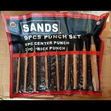 PUNCH SET 9PCS/SET SANDS CENTER PRICK PUNCH PAHAT BESI
