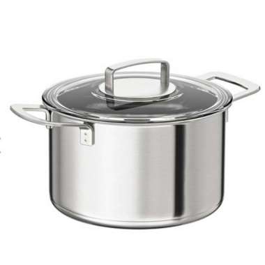 Panci Besi Anti Karat Penutup Kaca Bening Premium Cantik Original (5L)