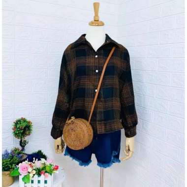 Guilen - kemeja guilen - kemeja motif - korea style XL Hitam