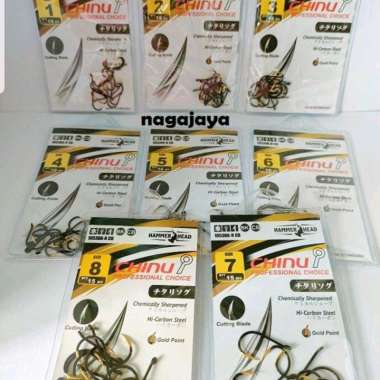 Mata kail pancing hammer head Chinu profesional choice 1053 BK R CB size 8