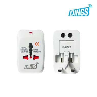 Dings Colokan Adaptor Universal 2 USB Charger Travel Adaptor
