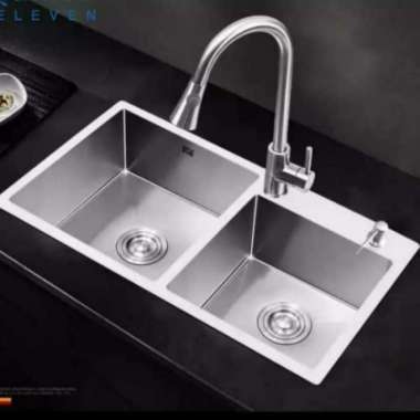 paket kichen sink 2 lubang 7541/paket bak cuci piring 2 lubang TERBAIK Multicolor
