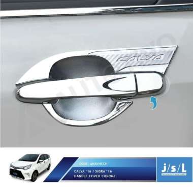 Handle Cover Chrome Pegangan Pintu Mobil Calya Silver