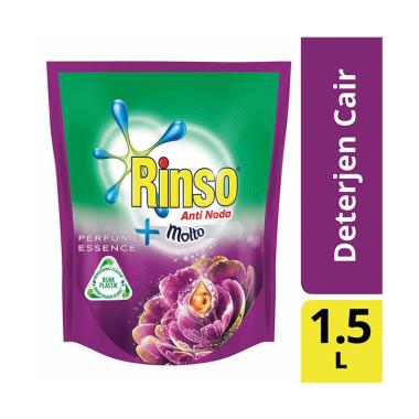 Promo Harga Rinso Liquid Detergent + Molto Purple Perfume Essence 1500 ml - Blibli