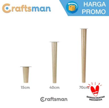 Kaki Meja / Sofa Kayu / Wooden Table Legs Minimalis | Miring Tinggi 40cm VERNISH
