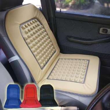 Sandaran Jok Mobil Luxio Universal Type R Alas jok Pijat Cream