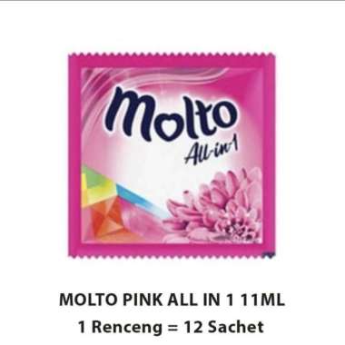 Molto Softener Pelembut Dan Pewangi Renceng Renteng Isi 12 Pcs 11Ml Merah Muda