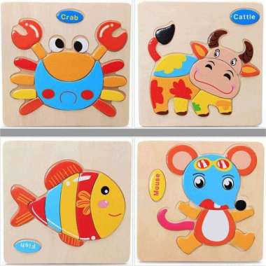 Mainan Puzzle 3D Anak - 008 [Multi Warna]