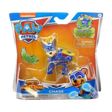Paw Patrol Mighty Pups Super paw CHASE Figure mainan anak kado ultah