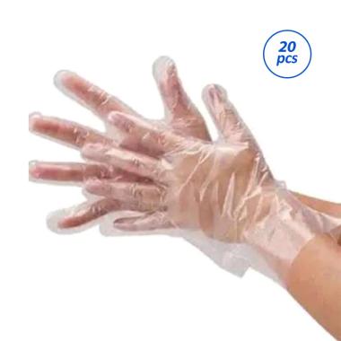 VM Plastik Sarung Tangan [20 pcs] Bening  Transparan