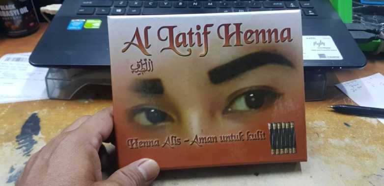 henna hena pacar pewarna alis allatif hitam