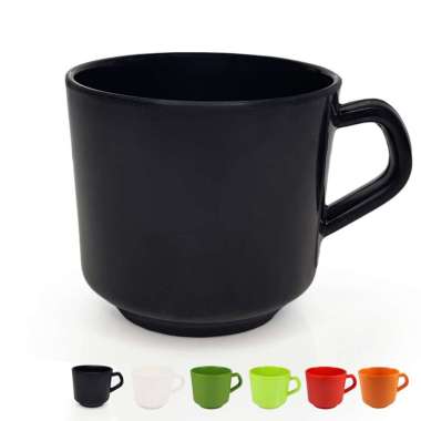 Cangkir Kecil Melamin | Cangkir Melamine | Gelas Melamin - Unica Hitam