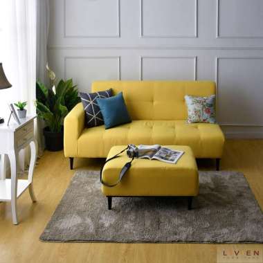 CLOUD9 SOFA L SUDUT PREMIUM TAMU WATERPROOF MINIMALIS LIVIEN FURNITURE - Kuning KUNING MUDA Mojokert