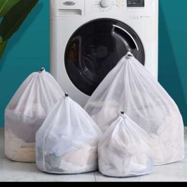 Laundry Bag Serut Jaring Baju Kotor Kantong Mesin Cuci Bra Celana Home 30X40CM-KASAR